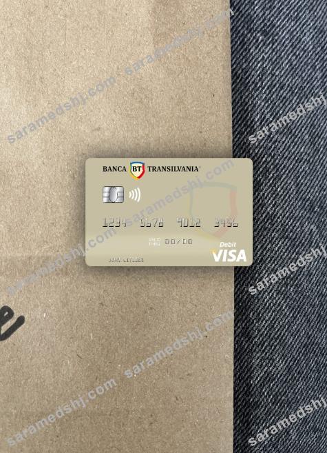 Moldova Banca Transilvania visa debit card photolook front